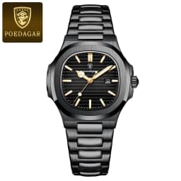 POEDAGAR Square Luxury Watch For Woman Waterproof Luminous Date Ladies Wristwatch Stainless Steel Fashion Quartz Women's Watches