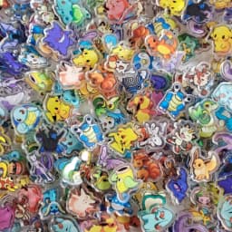 50PCS 3 Types Pocket Monsters Anime Kawaii Double-Decker Acrylic Sheet Collection Cartoon Periphery DIY Phone Case Gift