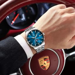 POEDAGAR Top Brand Man Wristwatch Business Stainless Steel Quartz Men Watch Waterproof Luminous Date Fashion Men's Watches Reloj