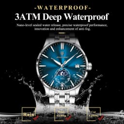 POEDAGAR Top Brand Man Wristwatch Business Stainless Steel Quartz Men Watch Waterproof Luminous Date Fashion Men's Watches Reloj
