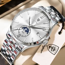 POEDAGAR Top Brand Man Wristwatch Business Stainless Steel Quartz Men Watch Waterproof Luminous Date Fashion Men's Watches Reloj