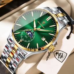 POEDAGAR Top Brand Man Wristwatch Business Stainless Steel Quartz Men Watch Waterproof Luminous Date Fashion Men's Watches Reloj