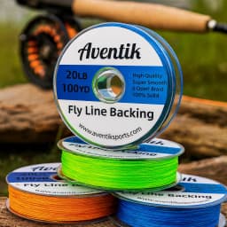 Aventik Fly Backing Line 100YD 91M Dacron Braided 20LB 30LB Strong Fly Fishing Line for Trout Salmon