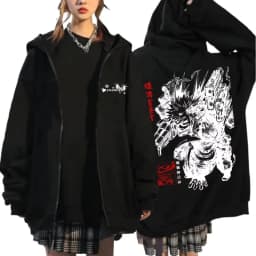 Anime My Hero Academia Bakugou Katsuki Zipper Hoodie Men Women Casual Oversized Zip Up Jacket Coat Male Cartoon Harajuku Hoodies