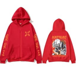 Anime My Hero Academia Bakugou Katsuki Zipper Hoodie Men Women Casual Oversized Zip Up Jacket Coat Male Cartoon Harajuku Hoodies