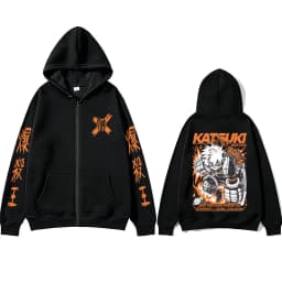Anime My Hero Academia Bakugou Katsuki Zipper Hoodie Men Women Casual Oversized Zip Up Jacket Coat Male Cartoon Harajuku Hoodies