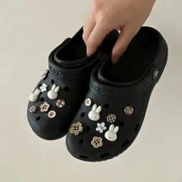 16Pcs/Set Miffy Rabbit Shoe Flower Kawaii Cartoon Detachable DIY Hole Shoe Accessories Gifts