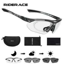 RIDERACE Cycling Sunglasses Photochromic Sun Glasses MTB Mountain Bike Eyewear Sports Cycle Road Bicycle Goggles