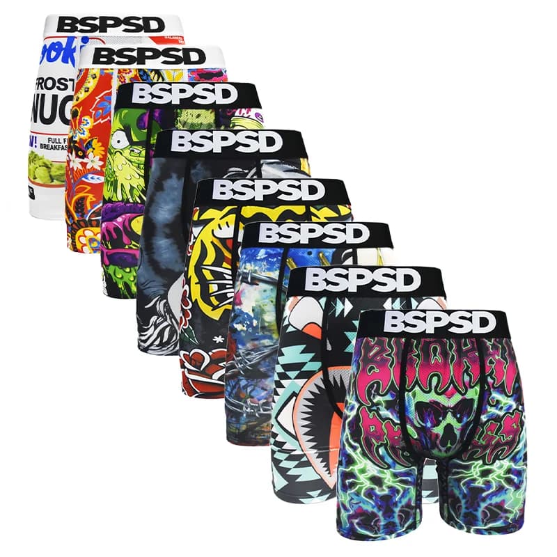 Men Sports Boxer Briefs Polyester Quick Dry Active Underwear Male Boxer Shorts Plus Size S-2XL