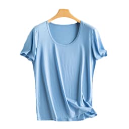 Summer Short Sleeve T-Shirt Women Tee Shirts Real Silk Linen Cotton T Shirt Women's Casual Tees V-neck Woman Tshirt Solid Tops