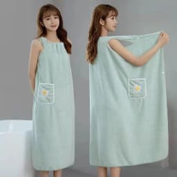 Bath Towel Household Women Wearable Wrap Adults Absorb Water Polyester Dry Hair Skirt Long Style Bathroom Washable Bathrobe