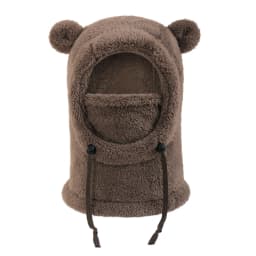 2-8Y Baby Boys And Girls In Autumn And Winter Warm Hats Cute Ears To Prevent Cold Hat Scarf Integrated Face Ion Mask Mask Hat