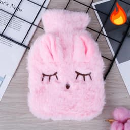 Kawaii Hot Water Bags Cute Plush Rubber Hand and Foot Belly Warmer Explosion-proof Hot Water Bottles for Women Period Pain