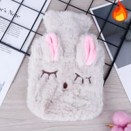 Kawaii Hot Water Bags Cute Plush Rubber Hand and Foot Belly Warmer Explosion-proof Hot Water Bottles for Women Period Pain