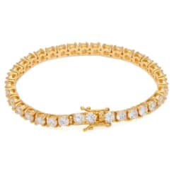 UWIN Black Color Tennis Chain Bracelet Round Cubic Zirconia AAA CZ Tennis Link Wrist Bracelets Hip Hop Jewelry for Rappers