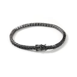 UWIN Black Color Tennis Chain Bracelet Round Cubic Zirconia AAA CZ Tennis Link Wrist Bracelets Hip Hop Jewelry for Rappers