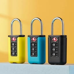 TSA Customs Code Lock for Travel Luggage Password Changeable Black Lock Contrast Design Padlock 3 Digit Combination Lock