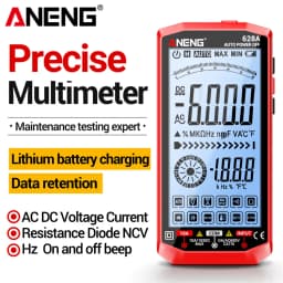 Digital Multimeter Professional Rechargeable 6000 Counts AC/DC Voltage Current Ammeter Capacitor Detector Electrician Tools
