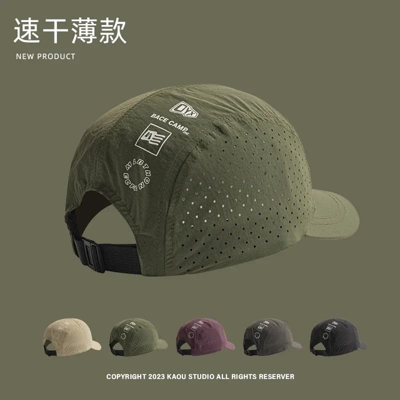 Summer 5 Panel Baseball Caps For Men And Women Outdoor Camping Cap Sun Protection Quick-Drying Running Hat Breathable Golf Hat