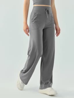 Yoga Pants Women Wide Leg Pants with Pockets High Waist Stretch Work Dress Pants Buttery Soft Casual Lounge Sweatpants Comfy