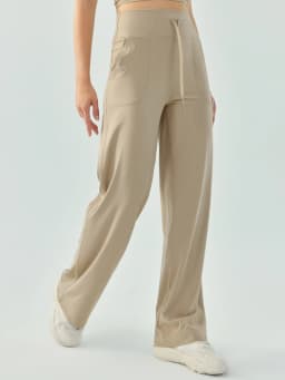 Yoga Pants Women Wide Leg Pants with Pockets High Waist Stretch Work Dress Pants Buttery Soft Casual Lounge Sweatpants Comfy