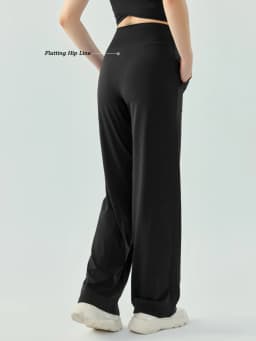 Yoga Pants Women Wide Leg Pants with Pockets High Waist Stretch Work Dress Pants Buttery Soft Casual Lounge Sweatpants Comfy