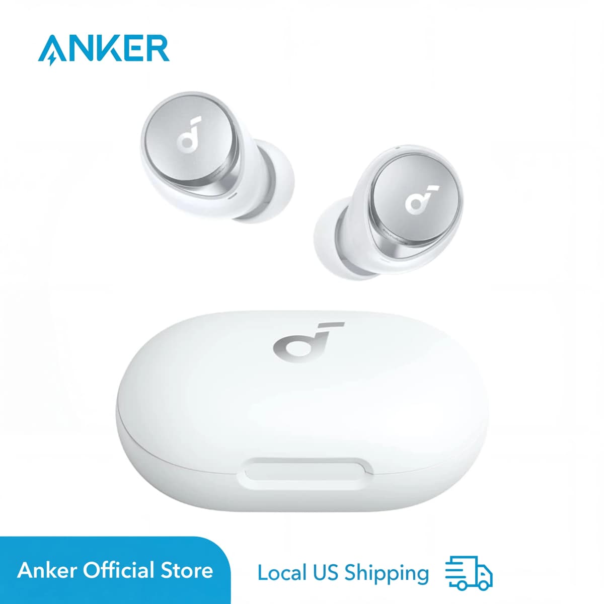 Soundcore by Anker Space A40 ANC Earbuds, Auto-Adjust, 98% Noise Reduction, 50H Playtime, App Control, Wireless C (Refurbished)