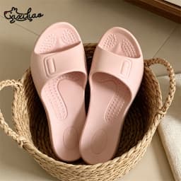 XIXITIAO Women's Slippers Fashion Four Seasons Comfort EVA Soft Thin Portable Home Slippers Indoor Anti-slip Bathroom Flat Shoes