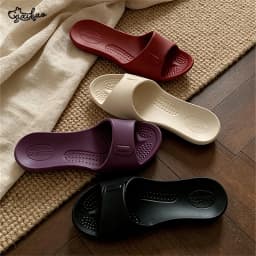 XIXITIAO Women's Slippers Fashion Four Seasons Comfort EVA Soft Thin Portable Home Slippers Indoor Anti-slip Bathroom Flat Shoes