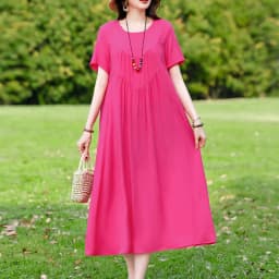 New Print plus size 2026 New Fashion Floral Printed Summer Dress Vestidos Elegant Short Sleeve Slim O-Neck Party Women clothing