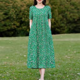New Print plus size 2026 New Fashion Floral Printed Summer Dress Vestidos Elegant Short Sleeve Slim O-Neck Party Women clothing