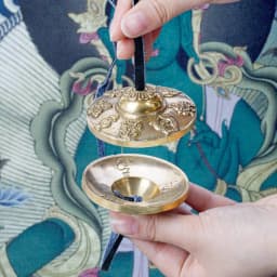 Tibetan Tingsha Cymbals 2pcs, Meditation Sanskrit Brass Chime Bells for Spiritual Healing Mindfulness, Yoga Buddhist
