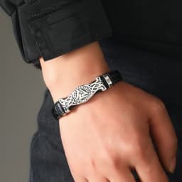 Vintage Viking Woven Leather Bracelet Nordic Celtic Knot Valknut Symbol Magnetic Bangle For Men Jewelry