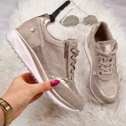 Customizable 2024 New UZZDSS Women Shoes Sneakers Zipper Platform Trainers Women Shoes Casual Lace-Up Womens Sneakers