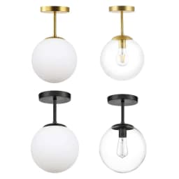 Postmodern Glass Ceiling Lamp Creative Simple Aisle Bedside Personalized Living Room Mirror Front Wrought Iron Lamp