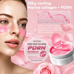 60 Pieces of Pn Pink Eye Patches/Eye Pads, Under-Eye Patches - Deeply Moisturizing, for a Refined Appearance, with a Powerful Hydrating and Cooling Experience, Gel Eye Patches Improve the Skin Around the Eyes, Suitable for All Skin Types, Unisex