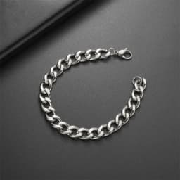 My Shape Fashion Cuban Chain Men Bracelet Stainless Steel 3/5/7/9mm Width Chain Bracelets Figaro Chain Wrist Jewelry Couple