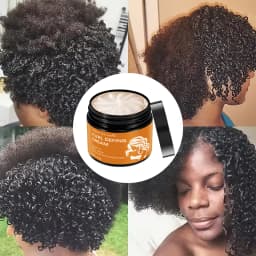 50g Black Castor Oil Curl Styling Cream - Moisturizing hair styling cream for normal hair, suitable for men and women, with an easy-to-use and portable plant-based formula