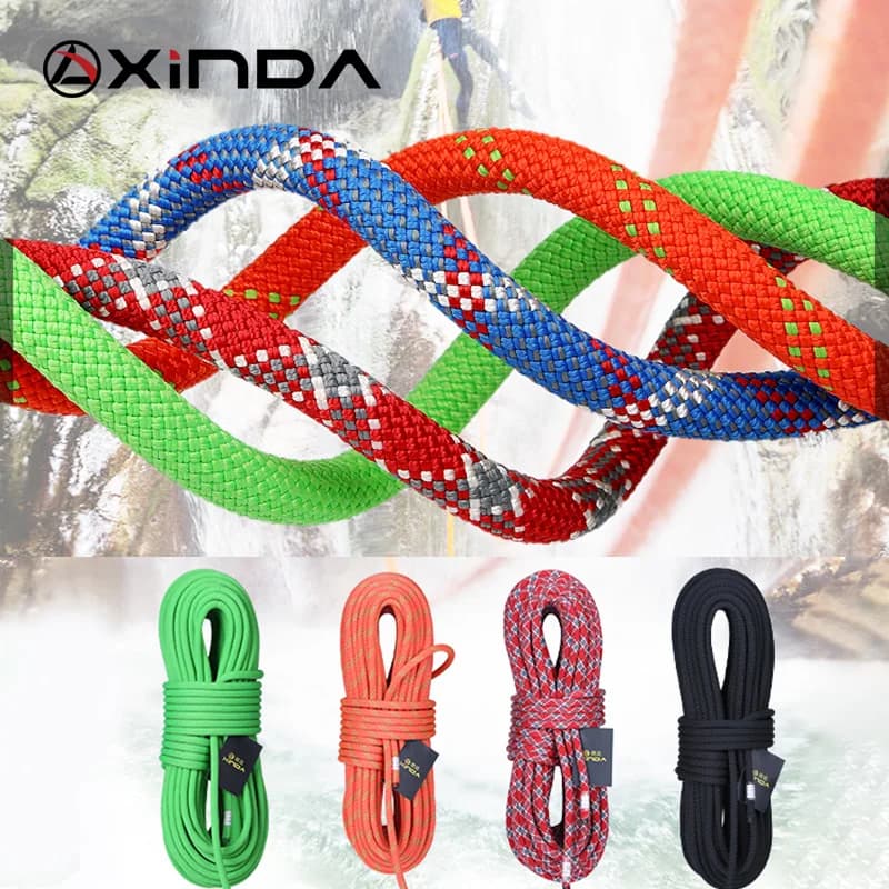 XINDA 9mm Rock Climbing Rope 9mm Static Rope 21kN High Strength Safety Rope For Working at Height Climb Camping Equipment
