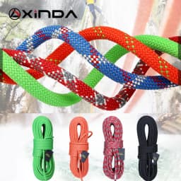 XINDA 9mm Rock Climbing Rope 9mm Static Rope 21kN High Strength Safety Rope For Working at Height Climb Camping Equipment