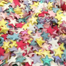 100Pcs 25mm Laser Padded Glitter Cloth Stars Appliques for DIY Clothes Sewing Patches Handmade Headwear Hair Clips Accessories