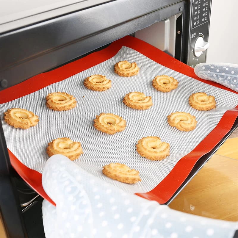 Non-Stick Silicone Baking Mats Cookie Pad Rolling Dough Mat High Temperature Resistant Glass Fiber Oven Mat Batter Flour Fondant