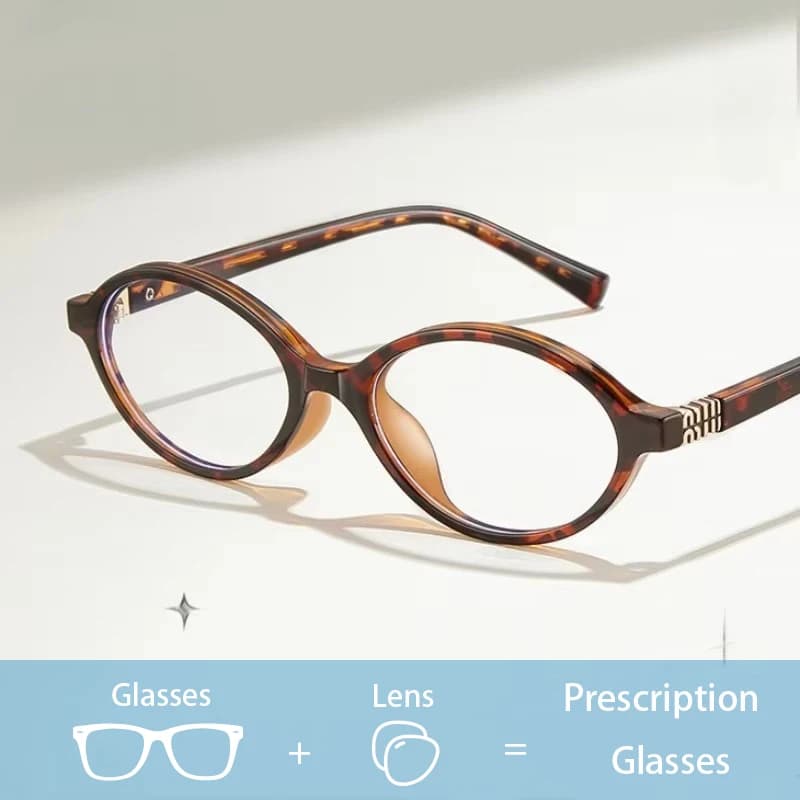 KANDREA Classics Small Frames Anti Blue Ray Myopia Glasses Women Retro Oval Reading Glasses Anti-reflection Prescription Eyewear