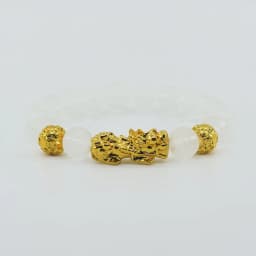 Pixiu Bracelet Feng Shui Wealth and Good Luck Bracelet Homme Wristband Gold Color Obisidian Stone Beads Black Six Character Gift