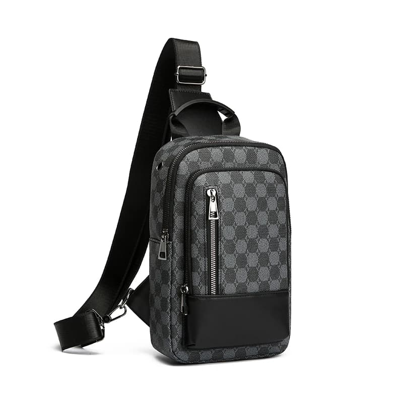 New Style Waist Packs Men Chest Bag High Quality PU Leather Crossbody Bags For Men Fashion Trend Men Bag Chest Pack Shoulder Bag