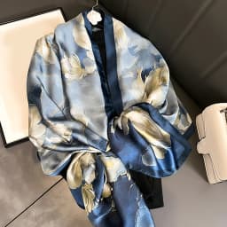 Spring Scarf Women's Luxury Design Polyester Material Smooth Scarf Soft Shawl Beach Scarf