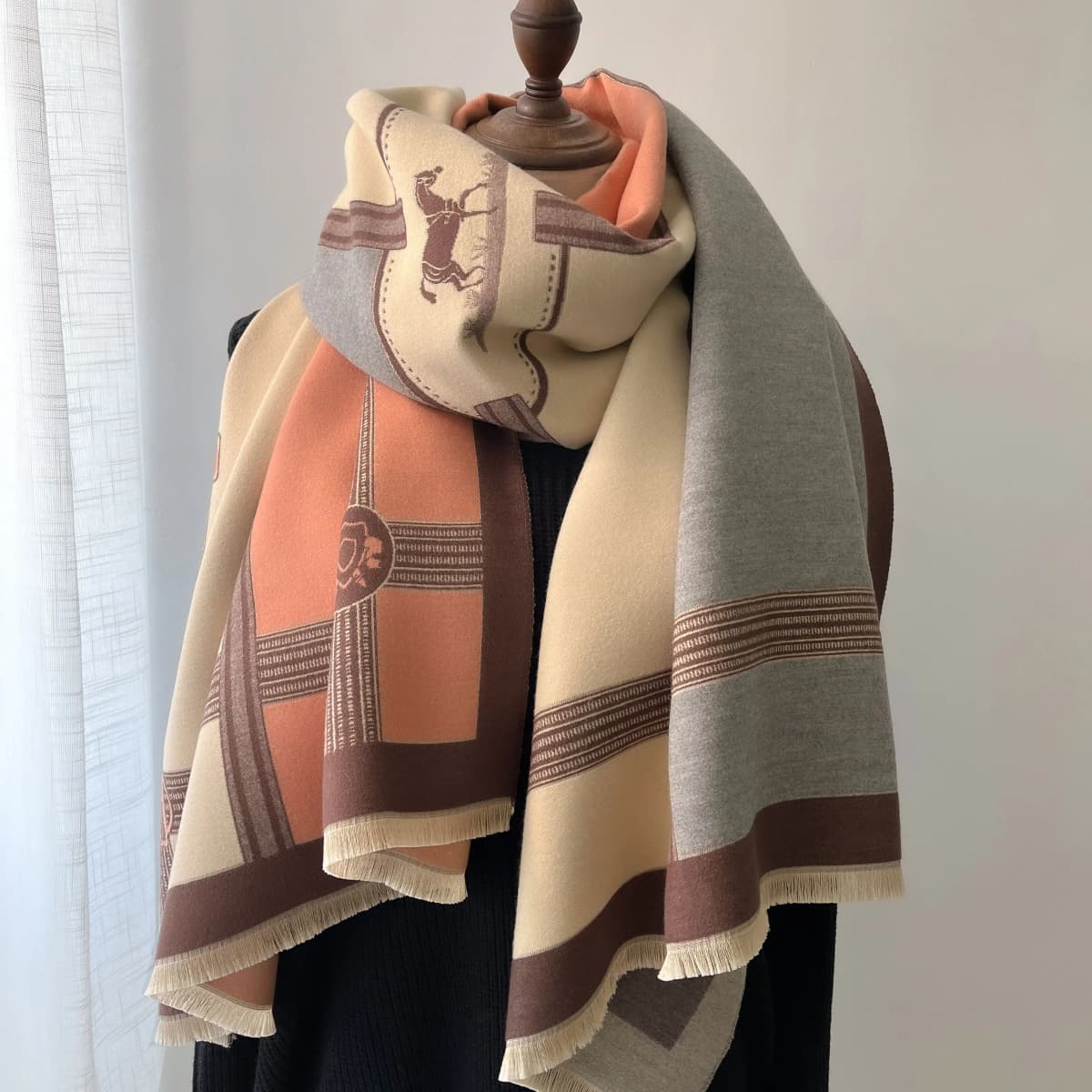 Winter Cashmere Scarf Women Luxury Print Female Shawl Wrap Scarves Lady Thick Warm Blanket Gift Echarpe Pashmina