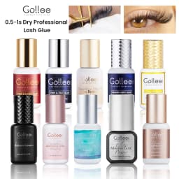 Gollee 0.5-1s Drying Glue for Eyelash Extensions 5ml Hypoallergenic Lashes Extension Glue Strong Glue False Eyelashes Supplies