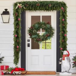 180Cm Artificial Plants Christmas Tree Cypress Leaf Garland Home Party Decor Outdoor Courtyard Pine Rattan Hanging Adorn Wreaths
