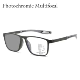 TR90 Photochromic Multifocal Reading Glasses Men Women Blue Light Blocking Progressive Eyewear Near Far Sunglasses for Sports